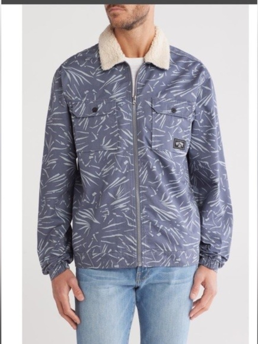 Billabong Xander Fleece Trim Cotton Jacket Size Small